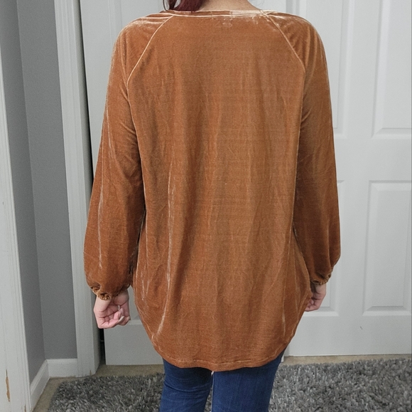 Dylan Long Sleeve Velvet Blouse/ M. - Picture 5 of 15
